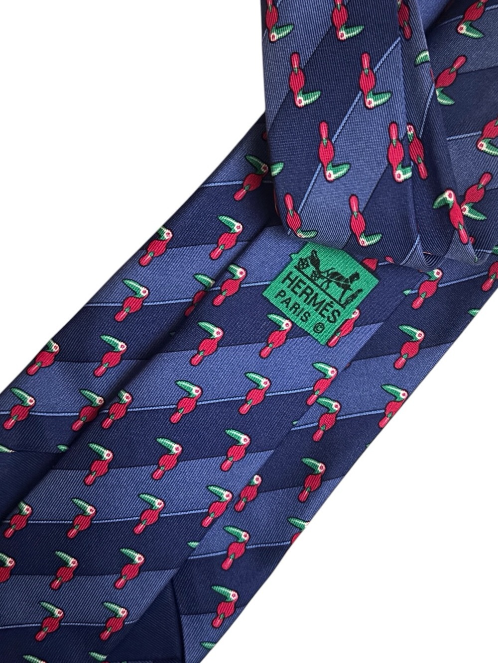 HERMÈS silk tie